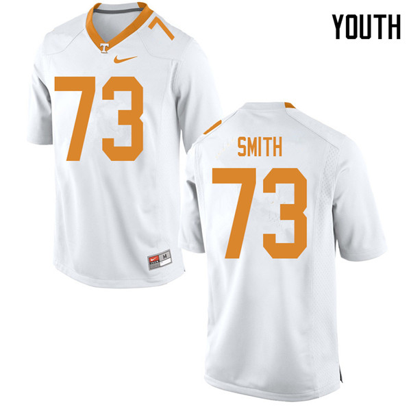 Youth #73 Trey Smith Tennessee Volunteers College Football Jerseys Sale-White - Click Image to Close